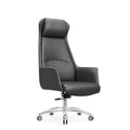 Modern minimalist leather office chair - swivel computer chair for office, adjustable height, manager, supervisor, and executive chair - suitable for home use