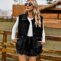 European and american cross-border  new denim vest tank top summer fashion trendy denim sleeveless vest women