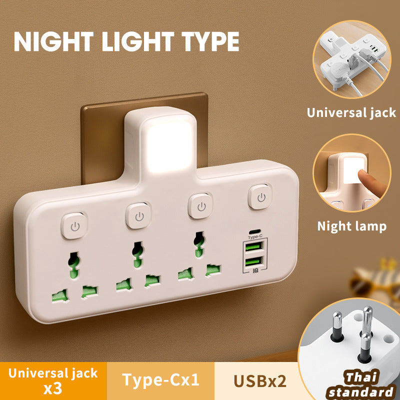 British standard multi-function plug-in board usb socket row plug american standard plug row plug multi-hole wireless drag board european standard converter