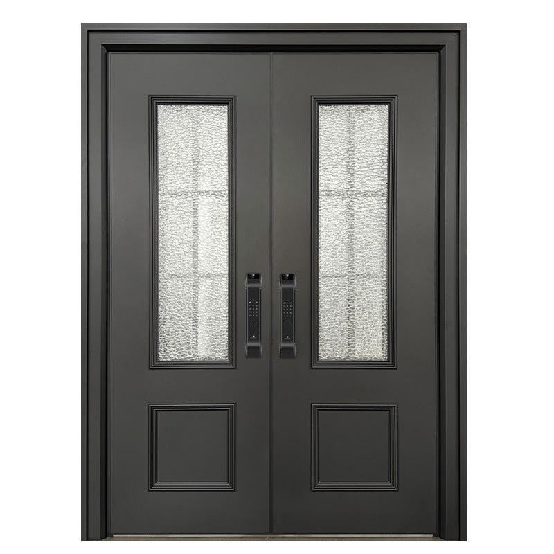 French glass villa door double door rural self-built house door anti-theft door sub-mother door entrance door entrance door