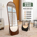 Floor-standing full-length mirror, chinese ancient style solid wood full-length mirror, for home floor-standing mirror, retro floor-standing dressing mirror, metal