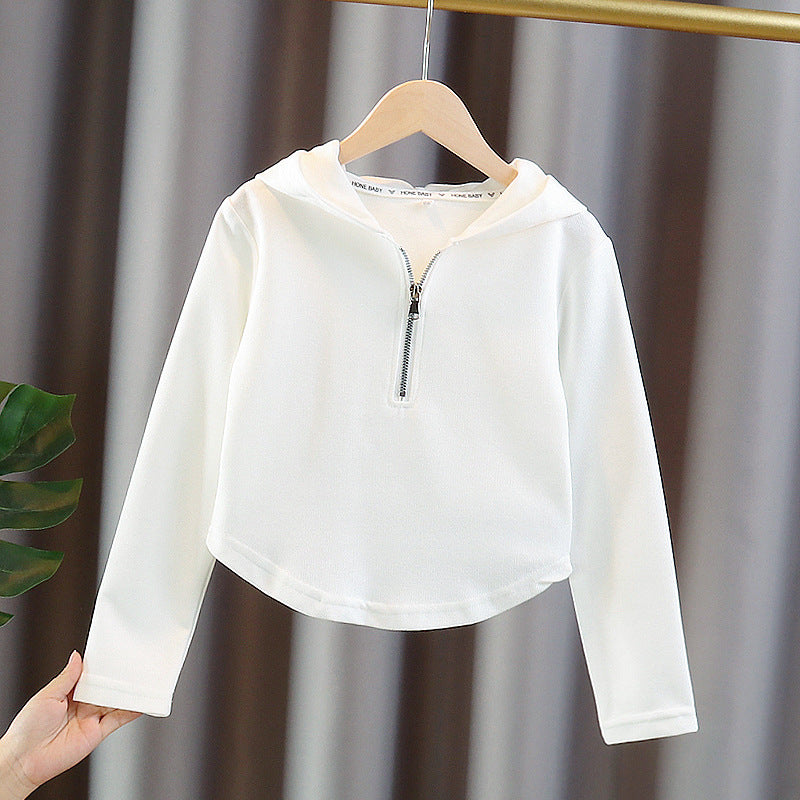 Girls' hoodie - new spring/autumn/winter  collection - stylish and trendy, perfect for layering. long-sleeved casual top for kids and teens