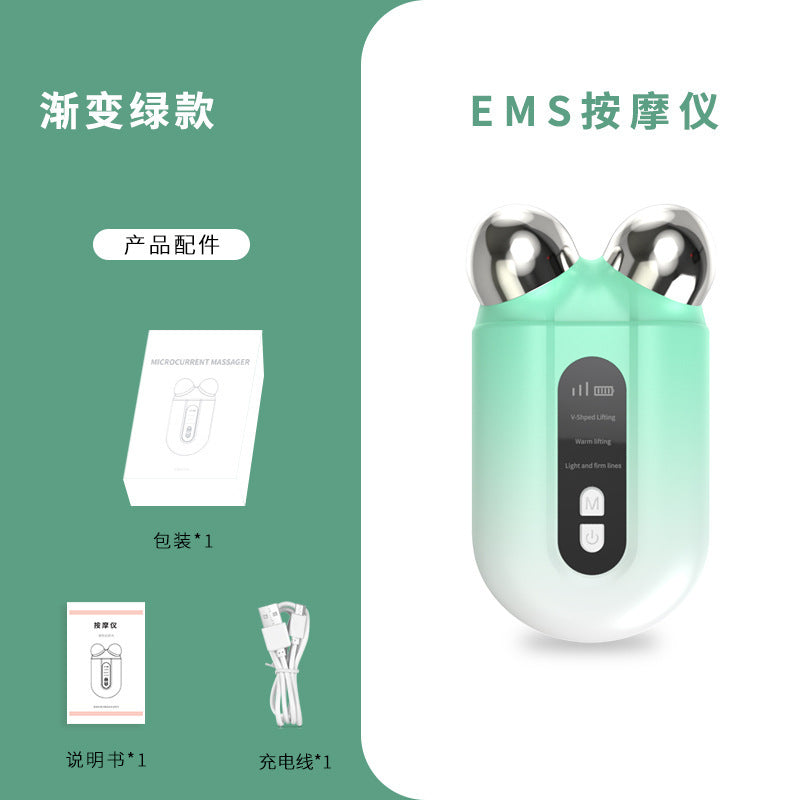 New roller puller Manual 2-wheel massager Facial lift Beauty facial thin face massager Cross-border no