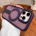 Fanxing honeycomb cooling magnetic stand compatible with apple 17pro phone case iphone16 ice point hollow anti-fall