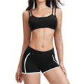 nude yoga clothes women's fitness clothes suit white contrast line stereo silm running fitness sportswear 5079