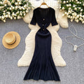 Thousand gold wind accessible luxuryclassy knittingdress women's summer silmslimming look design elegant chic mermaid dress