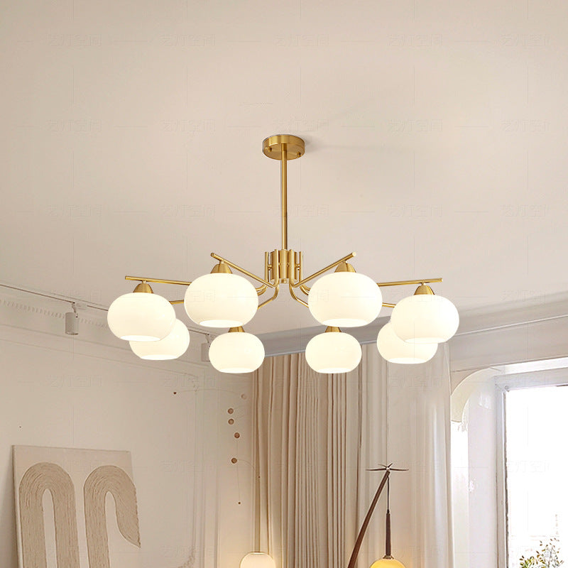 Living room lamp chandelier medieval cream style Bauhaus bedroom lamp French lamp Zhongshan home improvement lighting factory direct sales