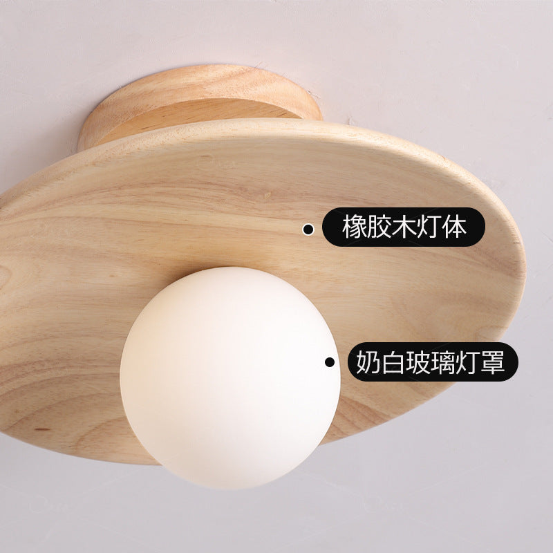 Aisle light, corridor light, Nordic log wind lighting, entrance balcony ceiling light, simple and creative entrance hall light