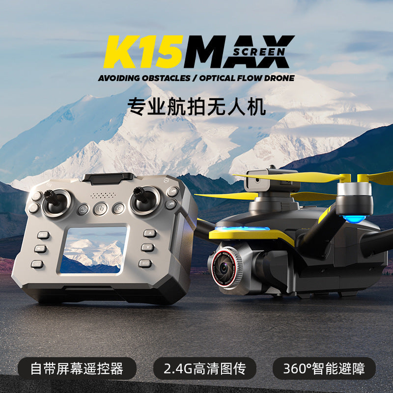 K15 max drone: custom brushless motor, screen remote control, hd aerial photography, extended flight time rc aircraft