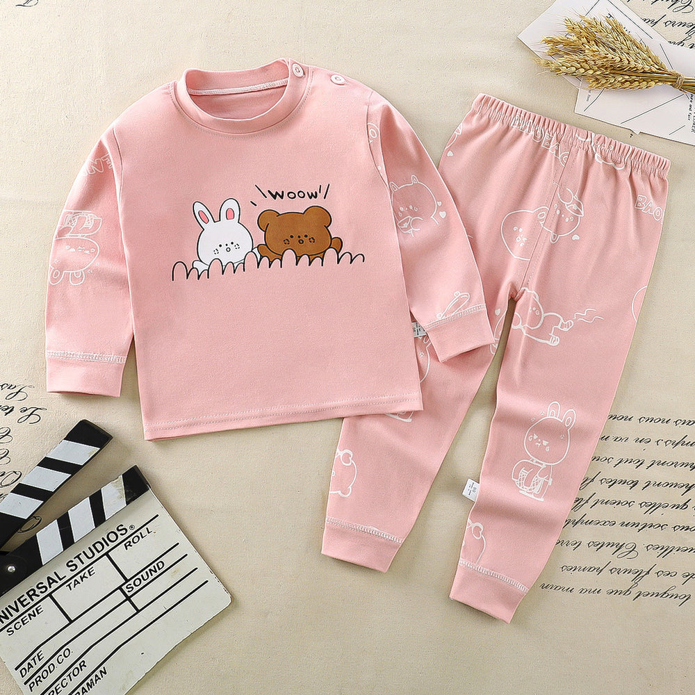 Kids' cotton pajama set - girls' & boys' thermal underwear - wholesale children's home wear