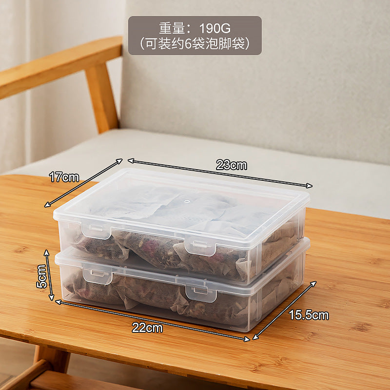 Foot bath bag, storage box, household health care foot soaking bag with lid, medicine bag, transparent storage box, large-capacity storage box.