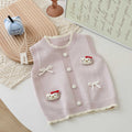 Girlknittingvestkt catknitting shirtvest layering new arrivalkids little girl sweaterwaistcoat vest