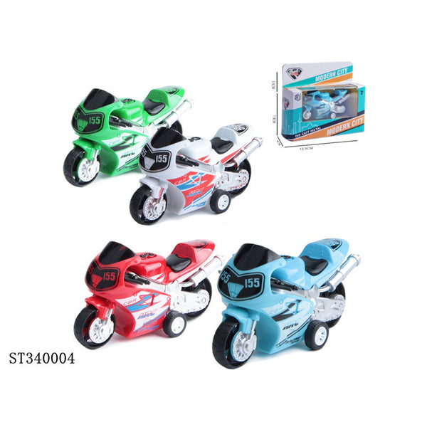 Cross-border export of pull-back alloy motorcycle pull-back model toy model ornament simulation alloy motorcycle locomotive