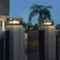 Outdoor solar post cap lights - garden, patio, villa gate, and fence lighting - waterproof post cap lights