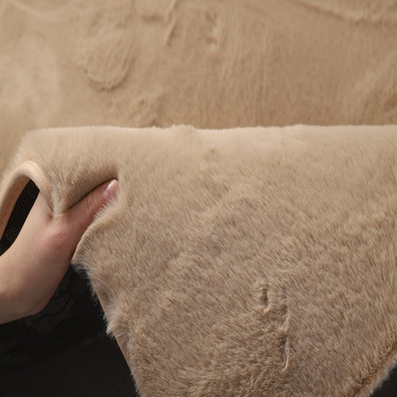 Ins style imitation rabbit fur carpet living room coffee table full floor mat bedroom bedside blanket machine washable stuffed bay window floor mat