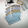 New women's short-sleeved t-shirt stripestopsin stock wholesalewomen's t-shirt wholesale short