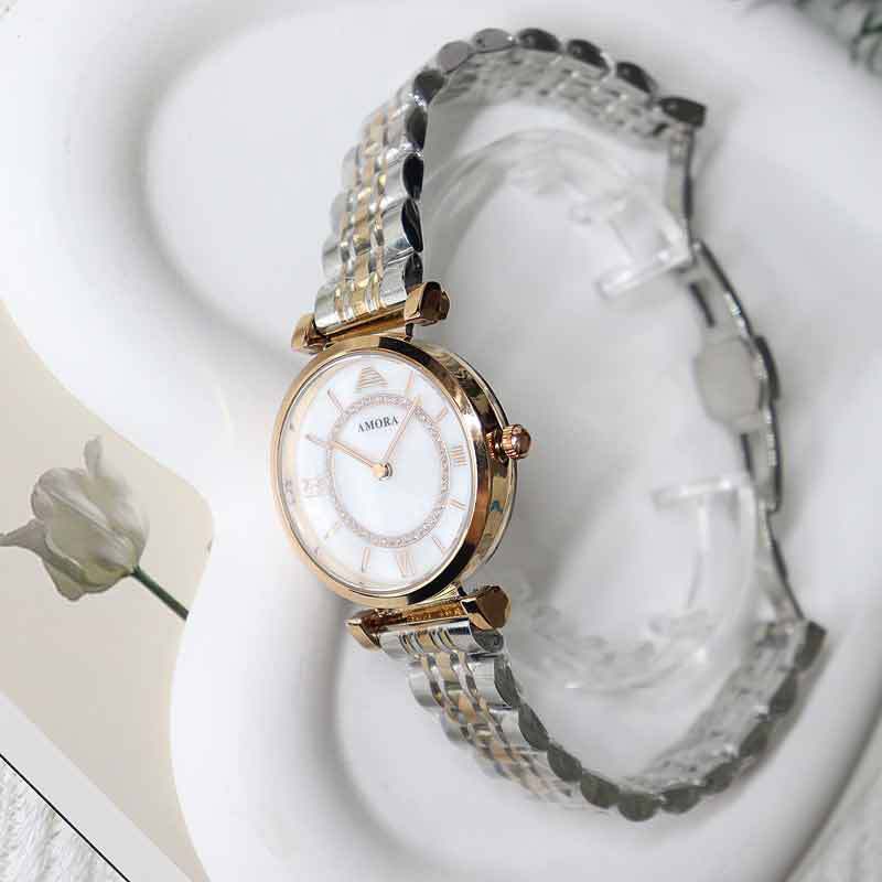 Wholesale new arrival: diamond-studded women's watch - high-style, stainless steel band, ultra-thin, elegant quartz watch for women