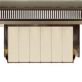 Used folding screen partition - premium living room accent, mobile office divider, simple live stream backdrop, creamy style