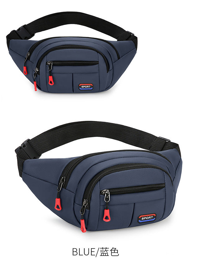 Sports Outdoor Multifunctional Fanny Bag Boys and Girls Large Capacity Simple Fashion Shoulder Bag Portable and Lightweight Oblique Span Bag