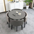 Collapsible dining table for home, small apartment, apartment, restaurant, shopfront negotiation table and chair set, reception round table