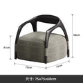 Nordic single sofa chair modern living room tech fabric leisure chair designer chair balcony japanese style solid wood sofa