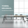 Conference table set: modern minimalist design for small meeting rooms, training, negotiations, live streaming, and office workstations