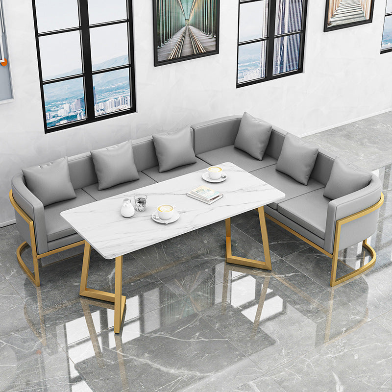 Nordic style coffee shop & bubble tea shop furniture set: tables, chairs, casual bar, lounge music, dining bar, commercial western restaurant booths & sofa combination