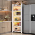 Kitchen floor-standing multi-layer storage rack storage cabinet multi-functional cabinet pot rack cupboard sandwich style sideboard