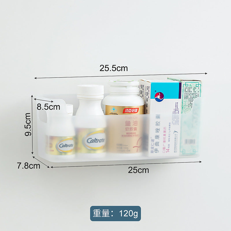 Desktop entrance mask drug storage box plastic transparent multi-functional medicine box portable classification wall-mounted storage box