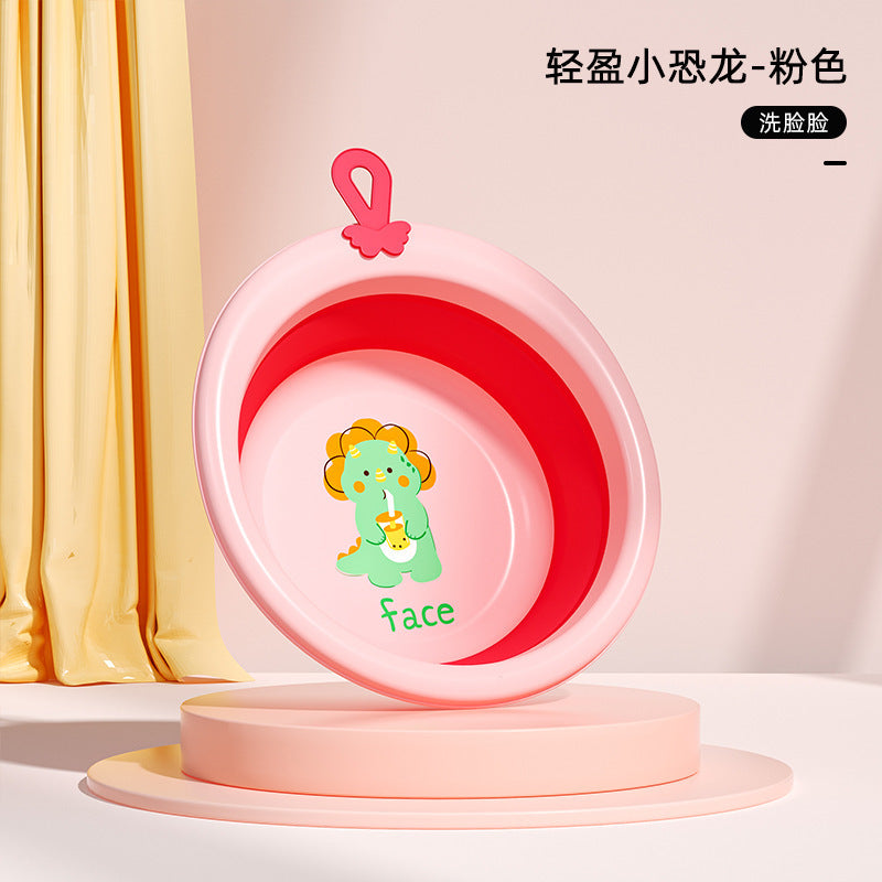 Newborn kids foldable wash basin, drop-resistant & high-temperature resistant, baby bath & bottom washing basin, home use, hangable, minimalist storage basin