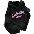 fashion american retro hooded sweatshirt pink foam letters loose shoulder casual pullover