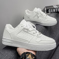 Men's spring new arrivals: trendy fashion sneakers, casual shoes, campus style korean edition, versatile white sneakers