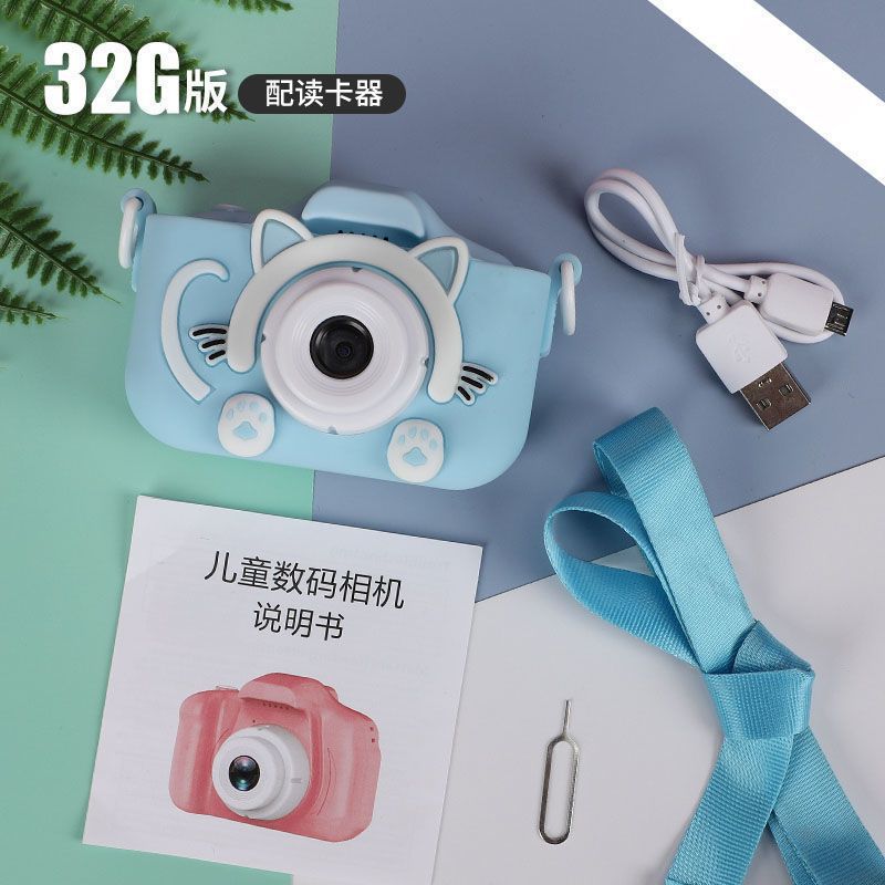 Large screen kids digital camera toy - take photos & print instantly - perfect baby birthday gift - mini cartoon dslr camera