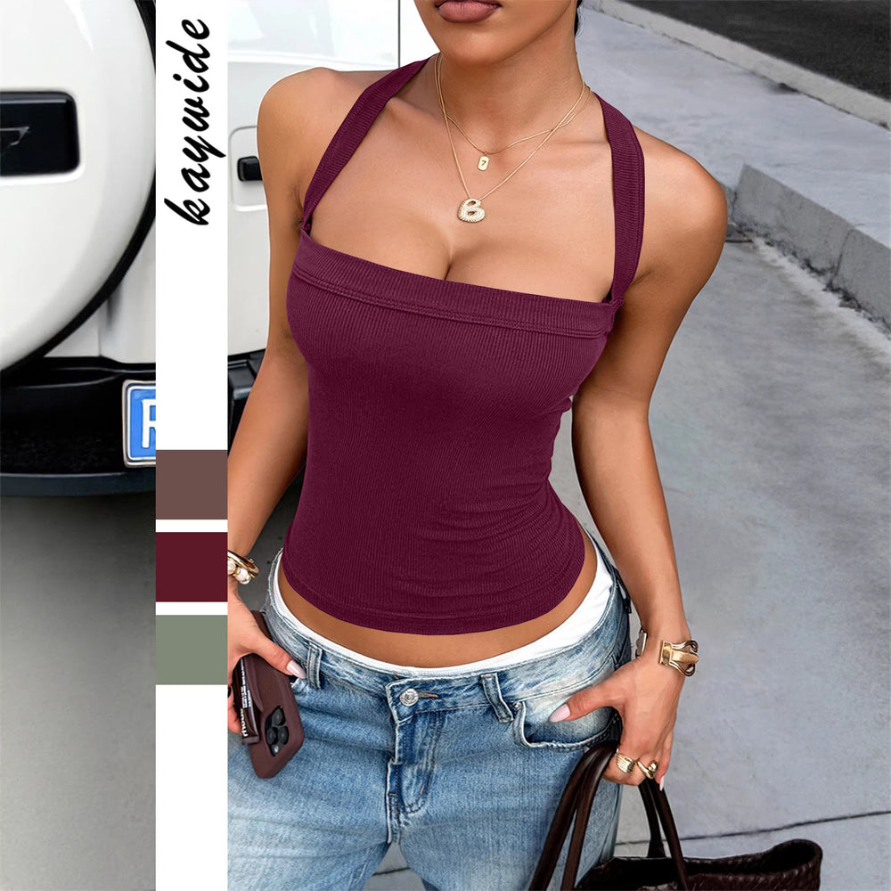 fashiony2k hot girl suspender tube top vest women's tops women's clothing  summer  independent station