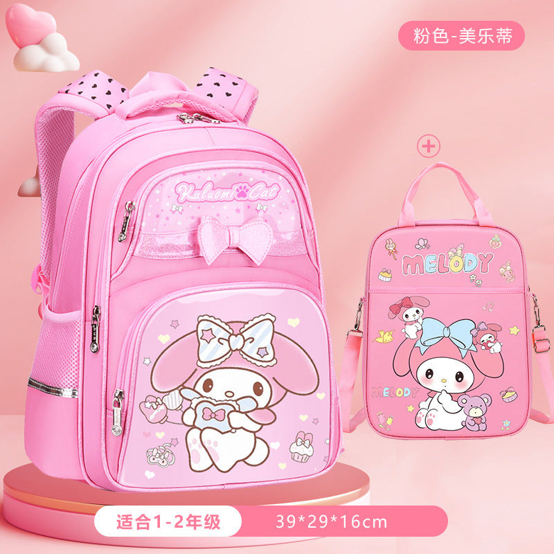 Schoolbag for 1-3-6 grade kids female primary school students 6-9-12 years old large capacity ultra-light backpack to reduce burden