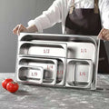 Stainless steel portion basin milk tea shop canteen kitchen rectangular square basin large pot buffet box