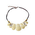 classic leather chain buckle imitation artificial pearl pendant flower sea star shell design pendant suitable for women's parties