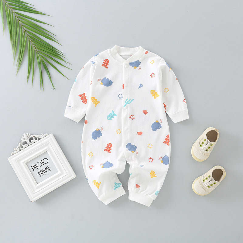 Baby clothes spring/autumn long-sleeve romper newborn 0-3 years old boy/girl pure cotton onesie crawling suit