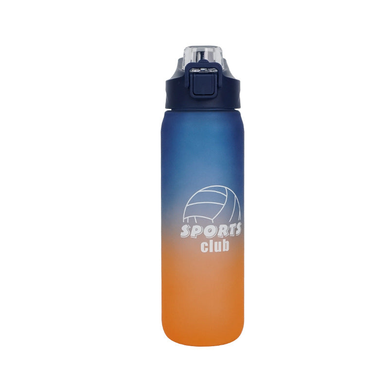 Outdoor sports water cup, food-grade, large-capacity, leak-proof, pop-up lid, fitness water bottle, good-looking, portable plastic cup for outings