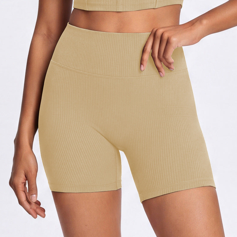 European and american style butt-lifting breathable yoga shorts for women - no camel toe, high-waisted workout shorts, peach lift, stretchy compression leggings