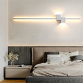 Wall lamp bench living room background wall grids modern casualnormcoreaccessible luxury one-shaped bedroom aisle bedside lamp