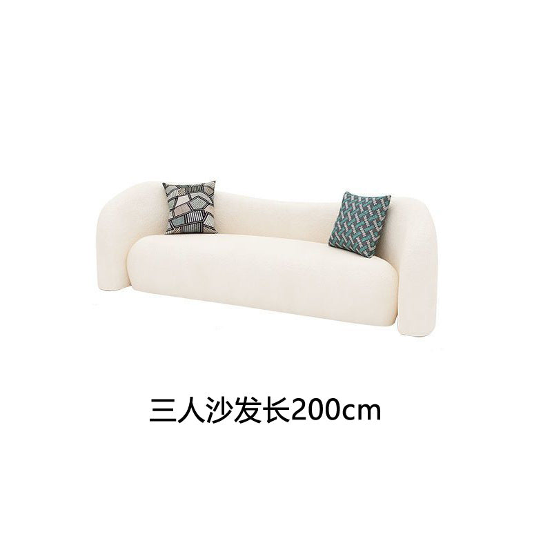 Nordic cream style live broadcast room lambswool sofa simple popular b&b small apartment shaped beauty salon accessible luxury style