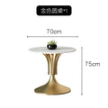 Snow mountain white negotiation table [diameter 70*height 75cm] [golden feet]