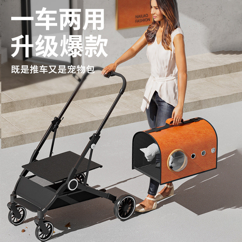 Inlair pet stroller - lightweight, foldable, 2-in-1 design for small to medium dogs and cats. specifically designed for dogs and cats