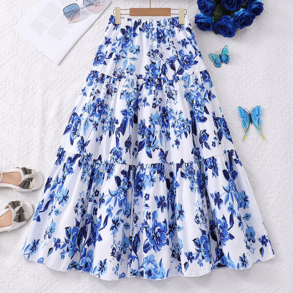 Children's floral print skirt