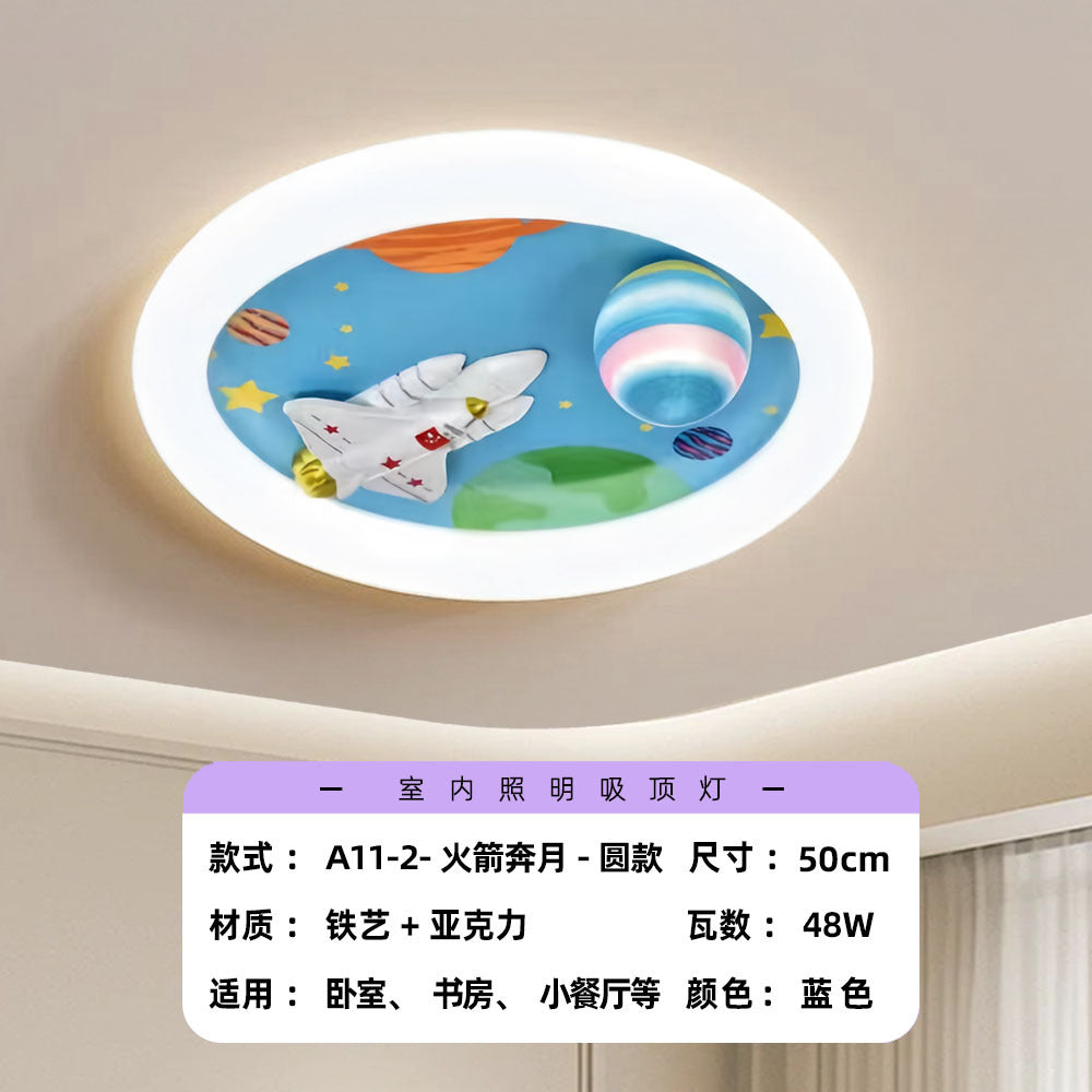 Intelligent led ceiling light full spectrum bedroom light simple creative boy children's room airplane restaurant room lighting