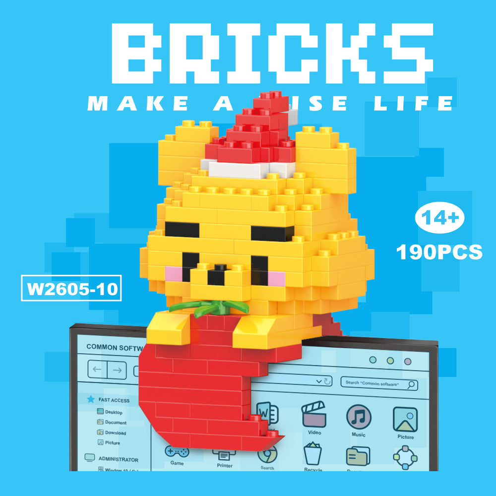 Compatible with lego micro bricks, children's educational building blocks, puzzle assembly gifts, cartoon figures, for boys and girls, suitable for street vendors