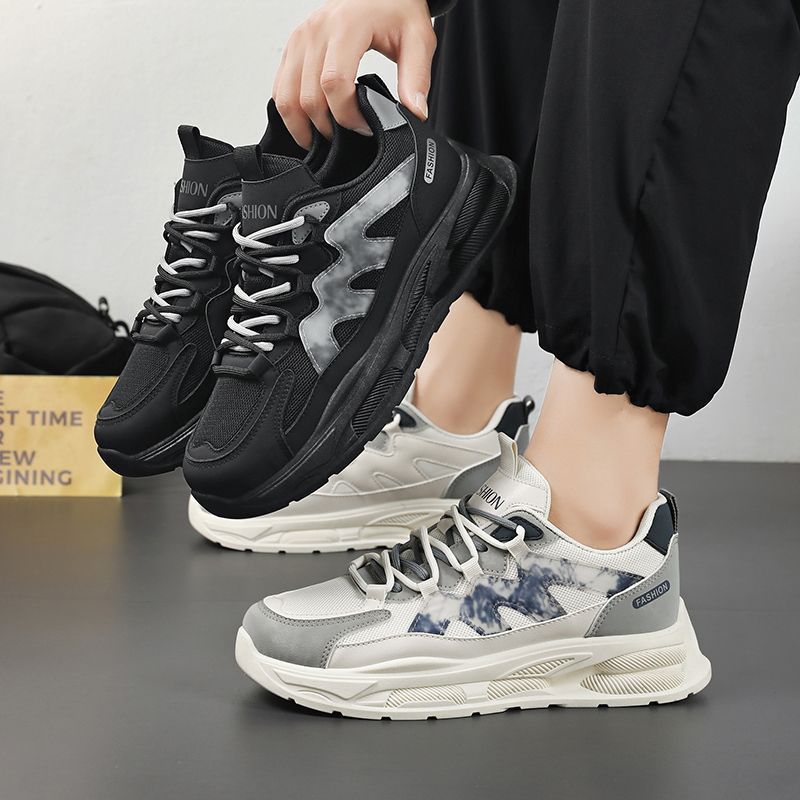 Men's winter breathable 2025 new mesh athletic casual shoes - versatile chunky sole dad shoes - trendy ins style