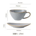 Gray crystal-cup and saucer