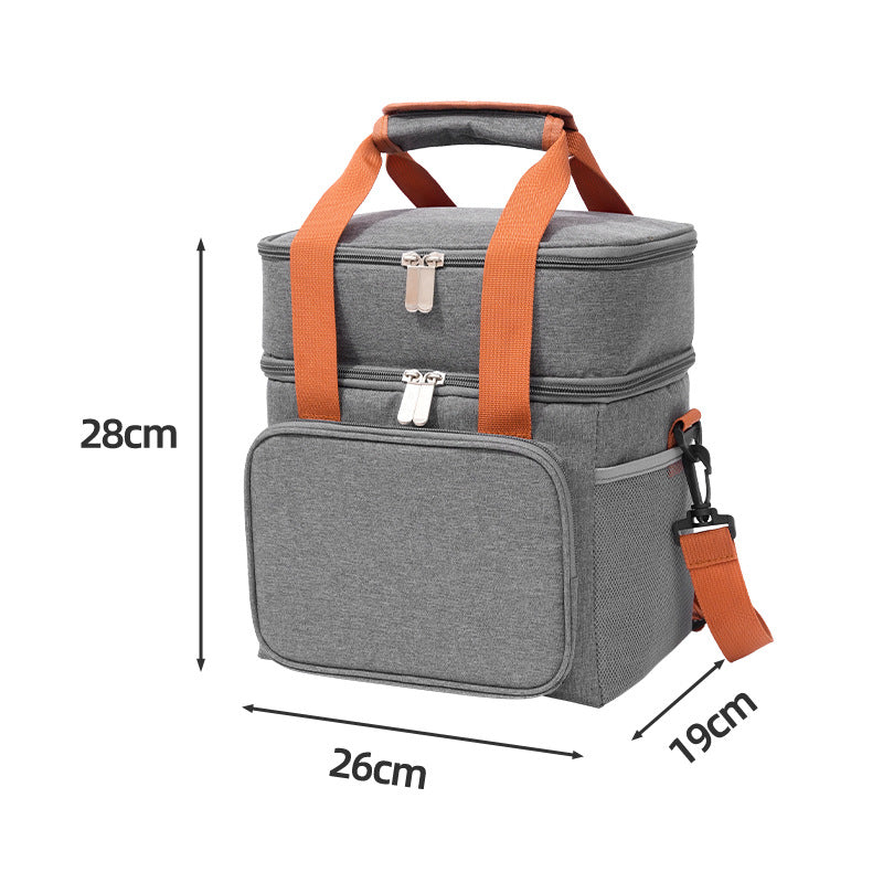 Beilian double-layer thermal insulation bag  portable back span large-capacity picnic lunch box bag PEVA water filling ice bag wholesale